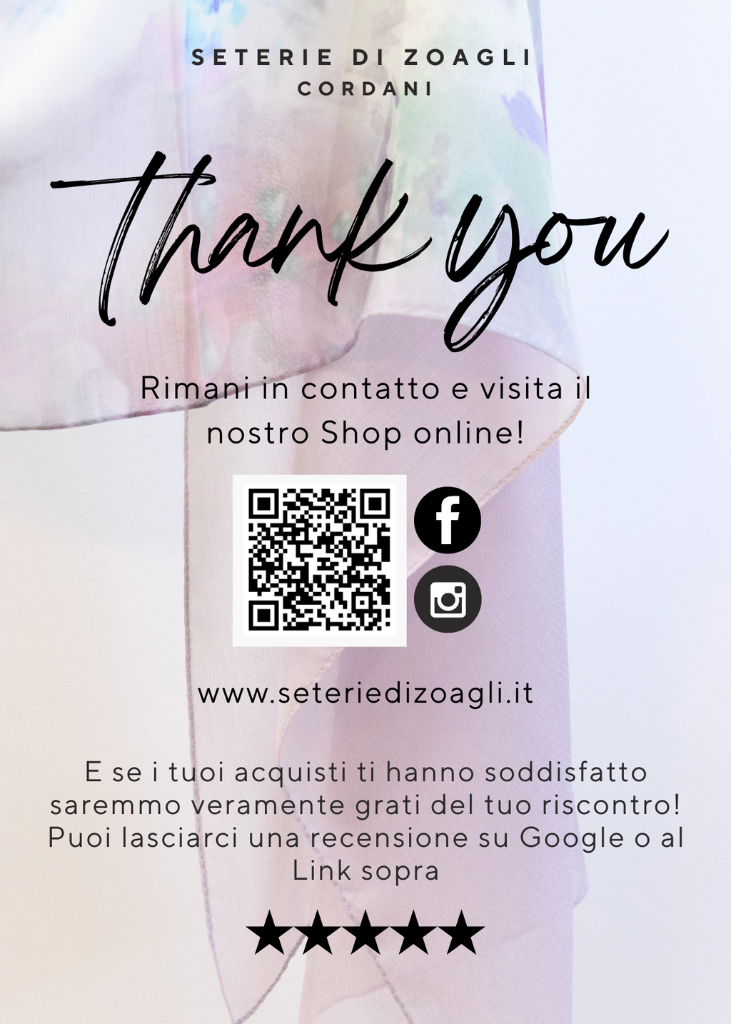 Buono Regalo Seterie di Zoagli Cordani