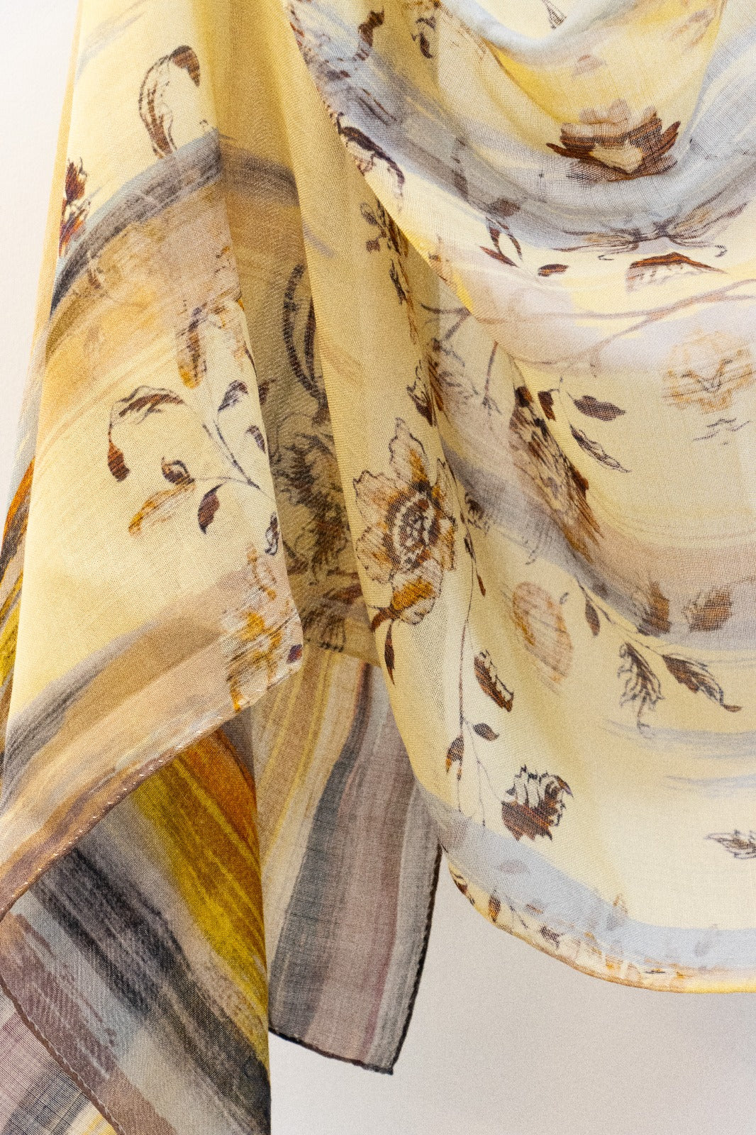 Pashmina Lana e Seta Floreale