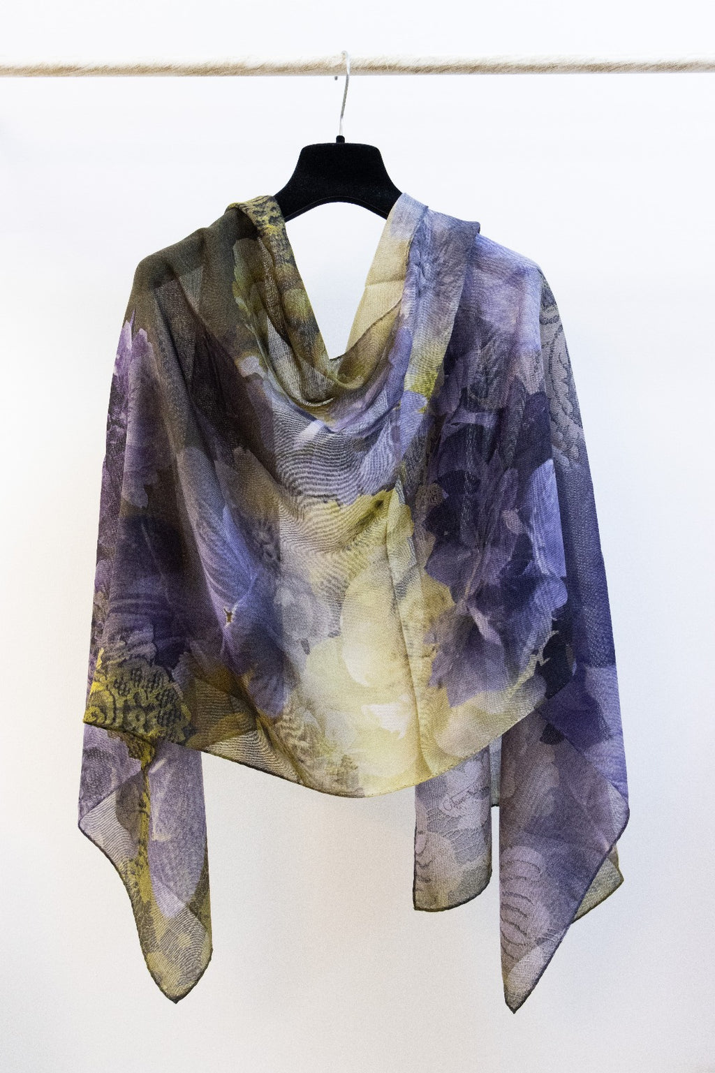 Pashmina Lana e Seta Floreale