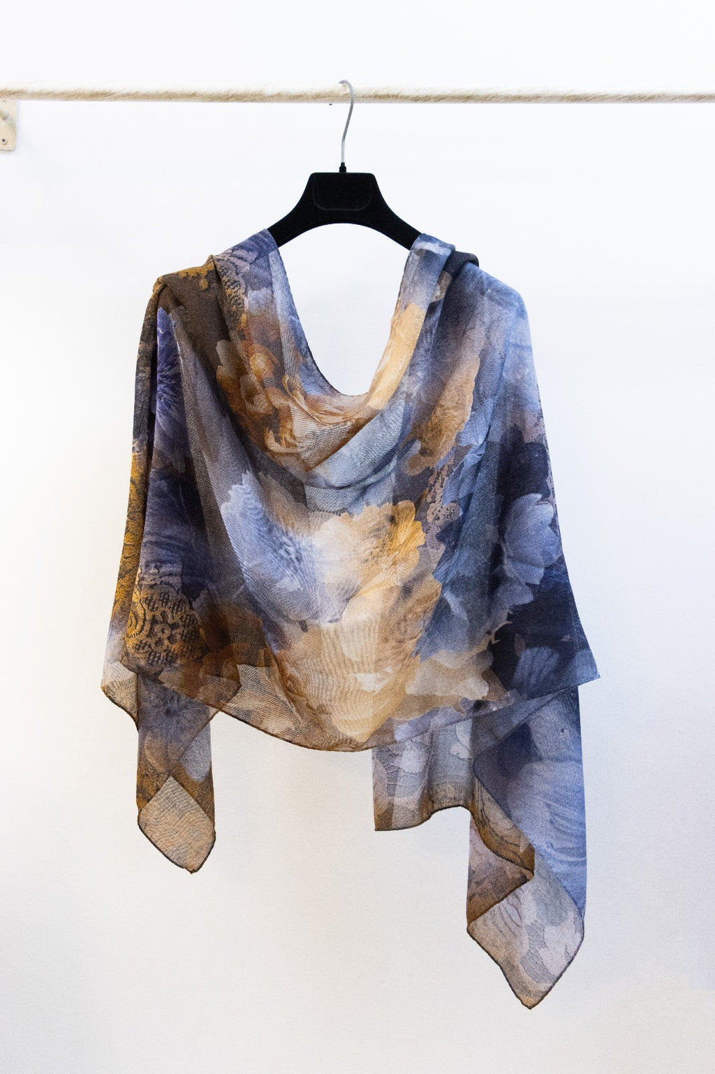 Pashmina Lana e Seta Floreale