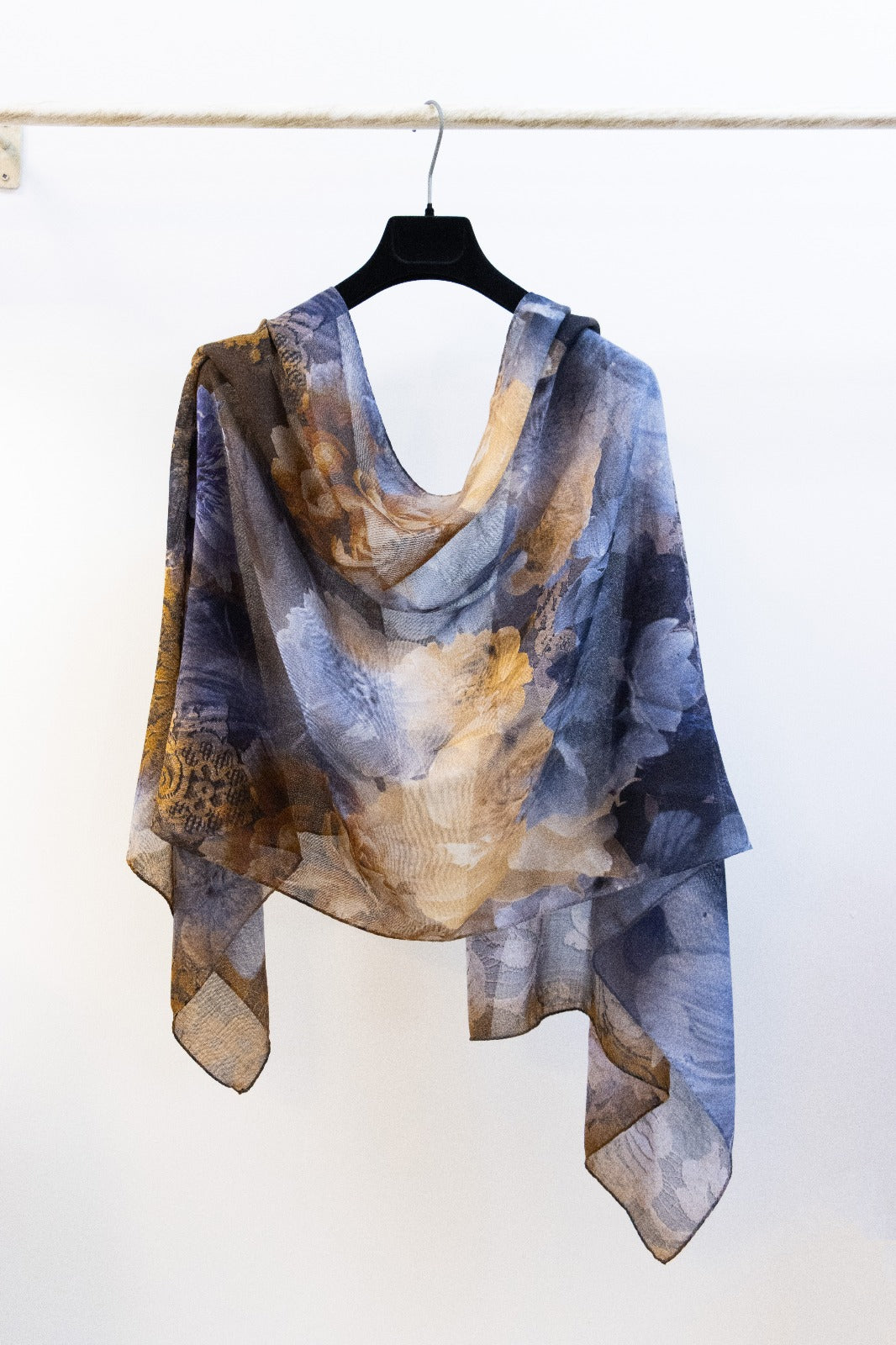 Pashmina Lana e Seta Floreale