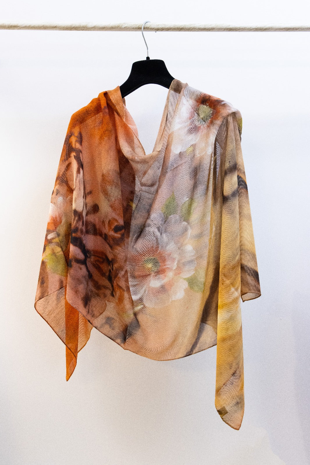 Pashmina Lana e Seta Floreale