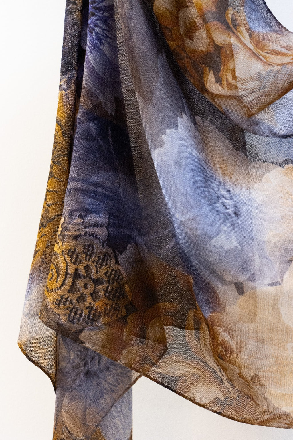 Pashmina Lana e Seta Floreale