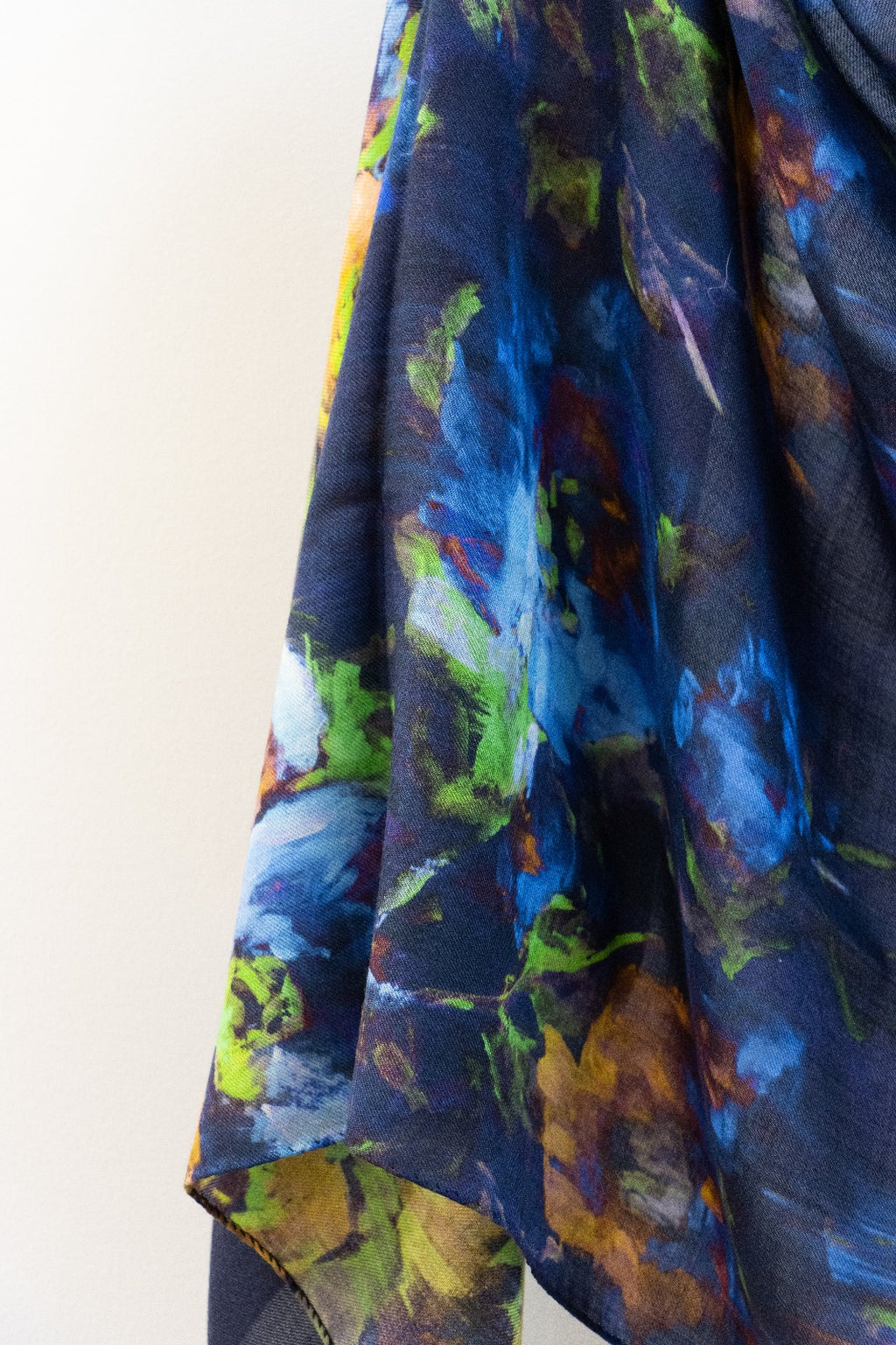 Pashmina Cachemire e Seta Blu