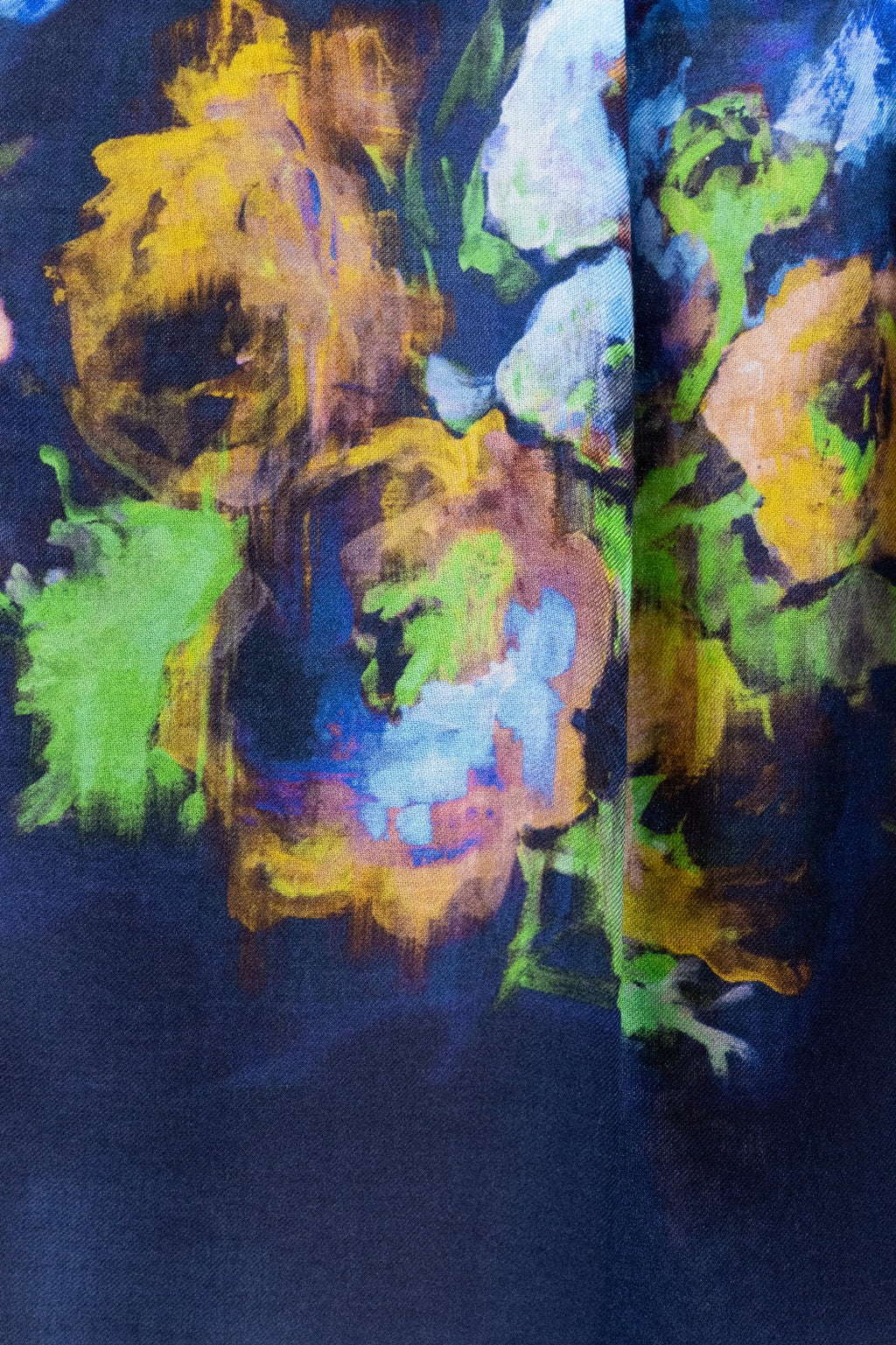 Pashmina Cachemire e Seta Blu