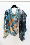 Pashmina Cachemire e Seta Petrolio