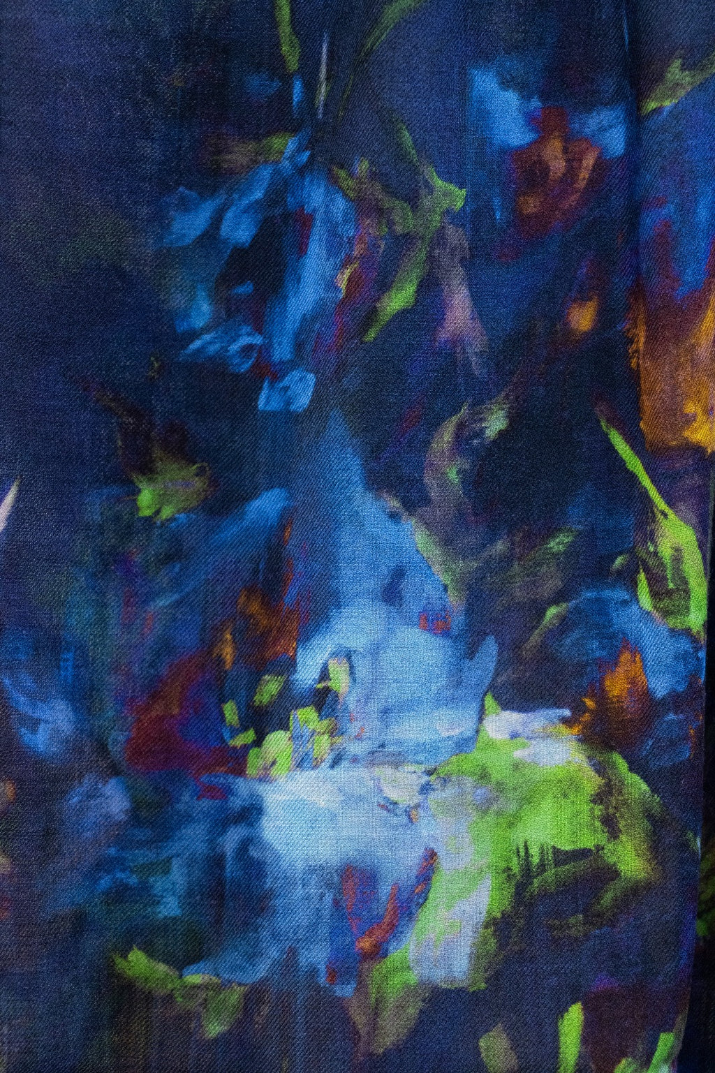 Pashmina Cachemire e Seta Blu