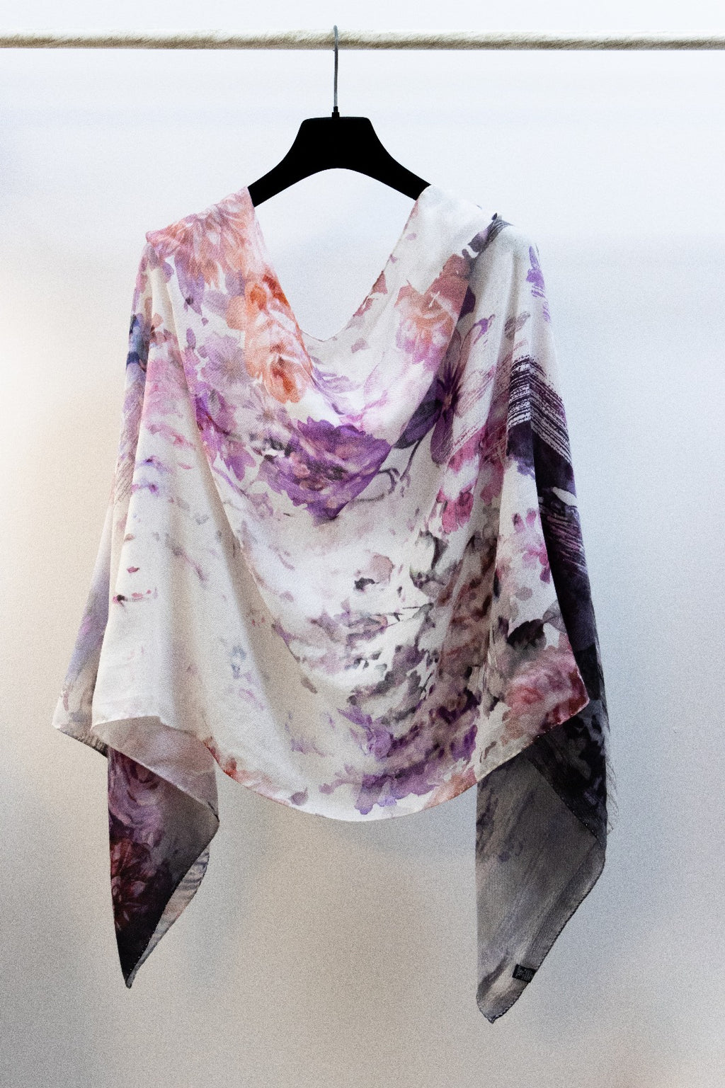 Pashmina Cachemire e Seta Floreale