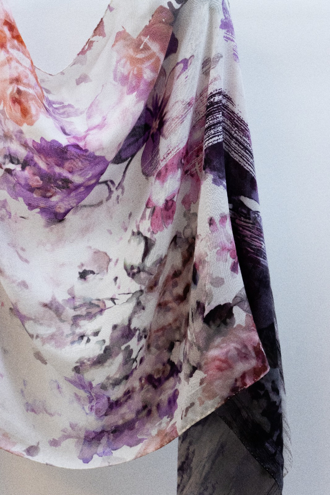 Pashmina Cachemire e Seta Floreale