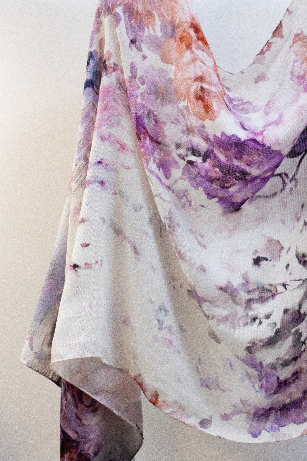 Pashmina Cachemire e Seta Floreale
