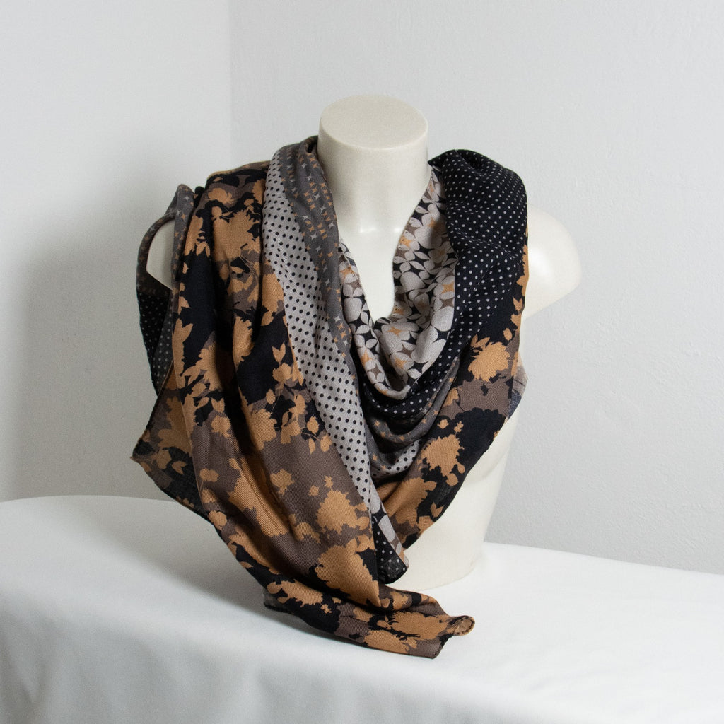 Pashmina Cachemire e Seta nera