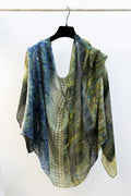Pashmina Modal e Cachemire geometrico azzurro