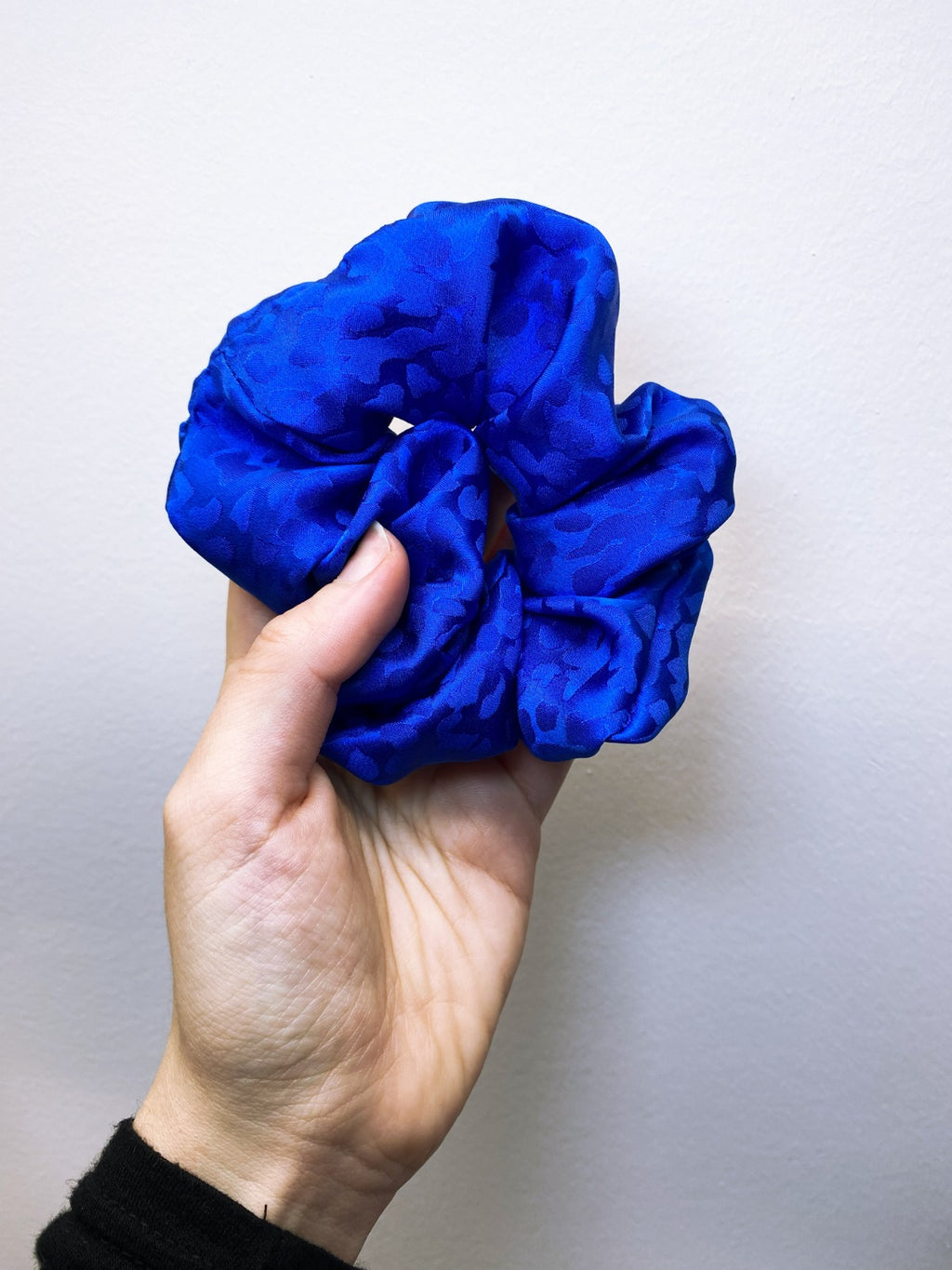 Scrunchies Pura Seta blu cina
