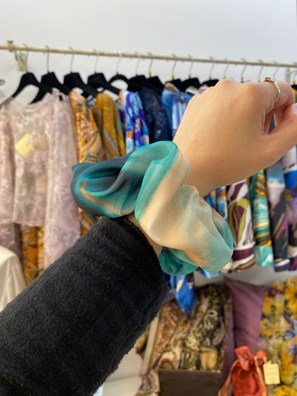 Scrunchies Georgette Pura Seta