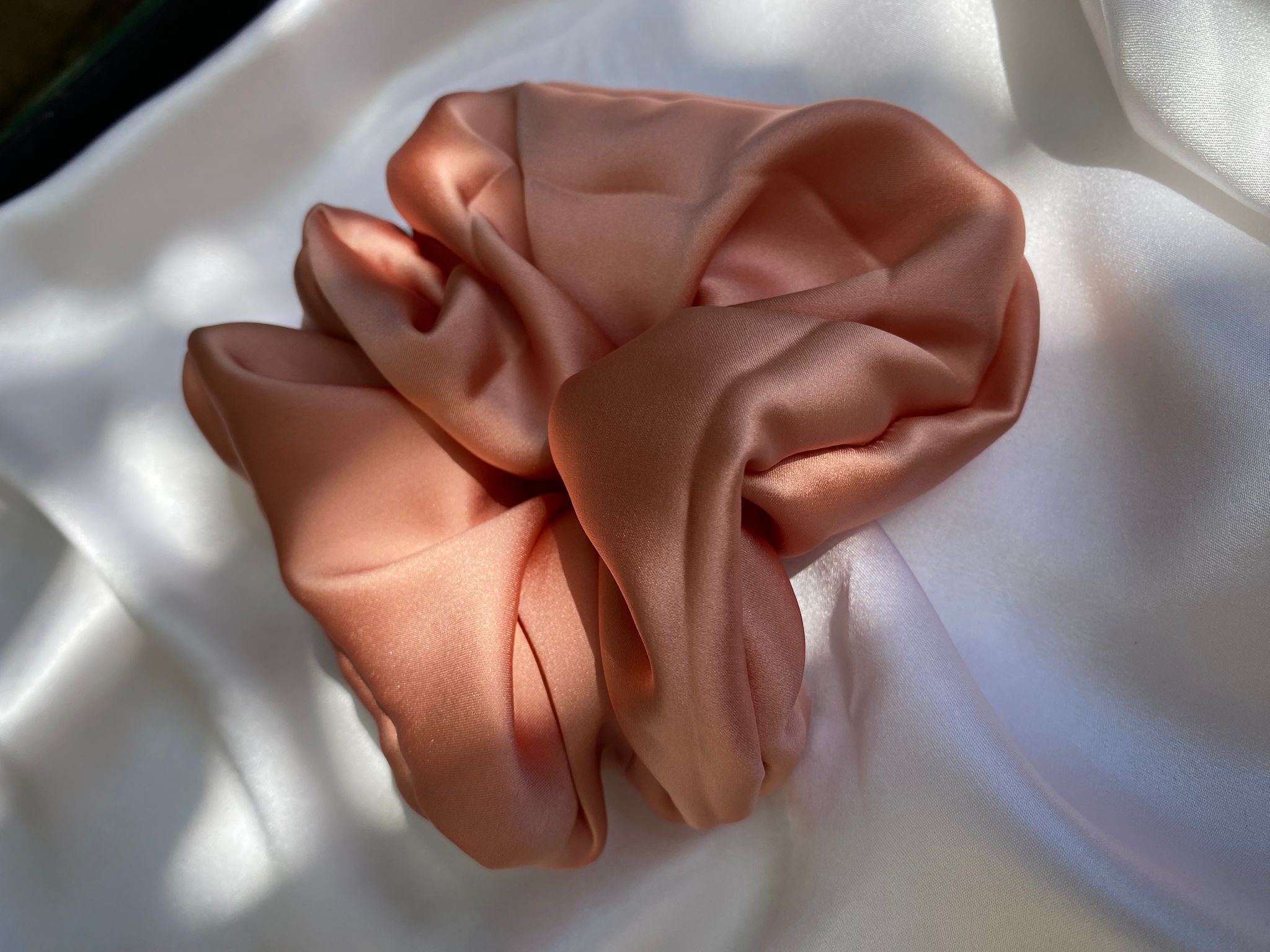 Scrunchies Pura Seta raso cipria