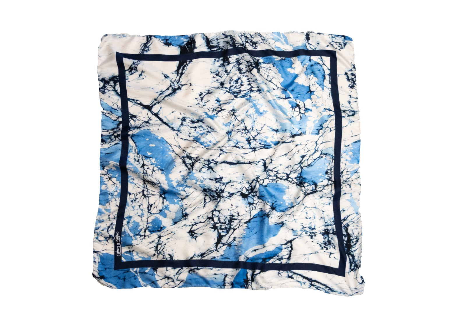 Foulard Classico in Twill di Pura Seta Azzurro e Blu