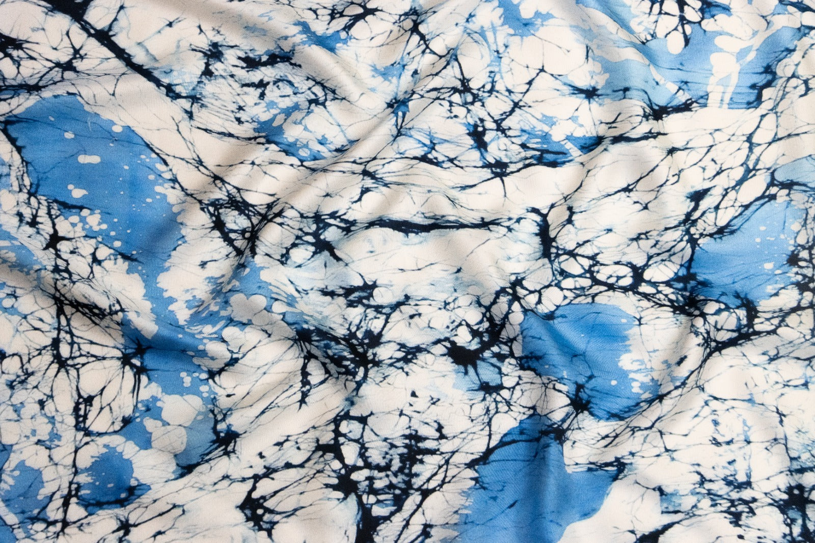 Foulard Classico in Twill di Pura Seta Azzurro e Blu