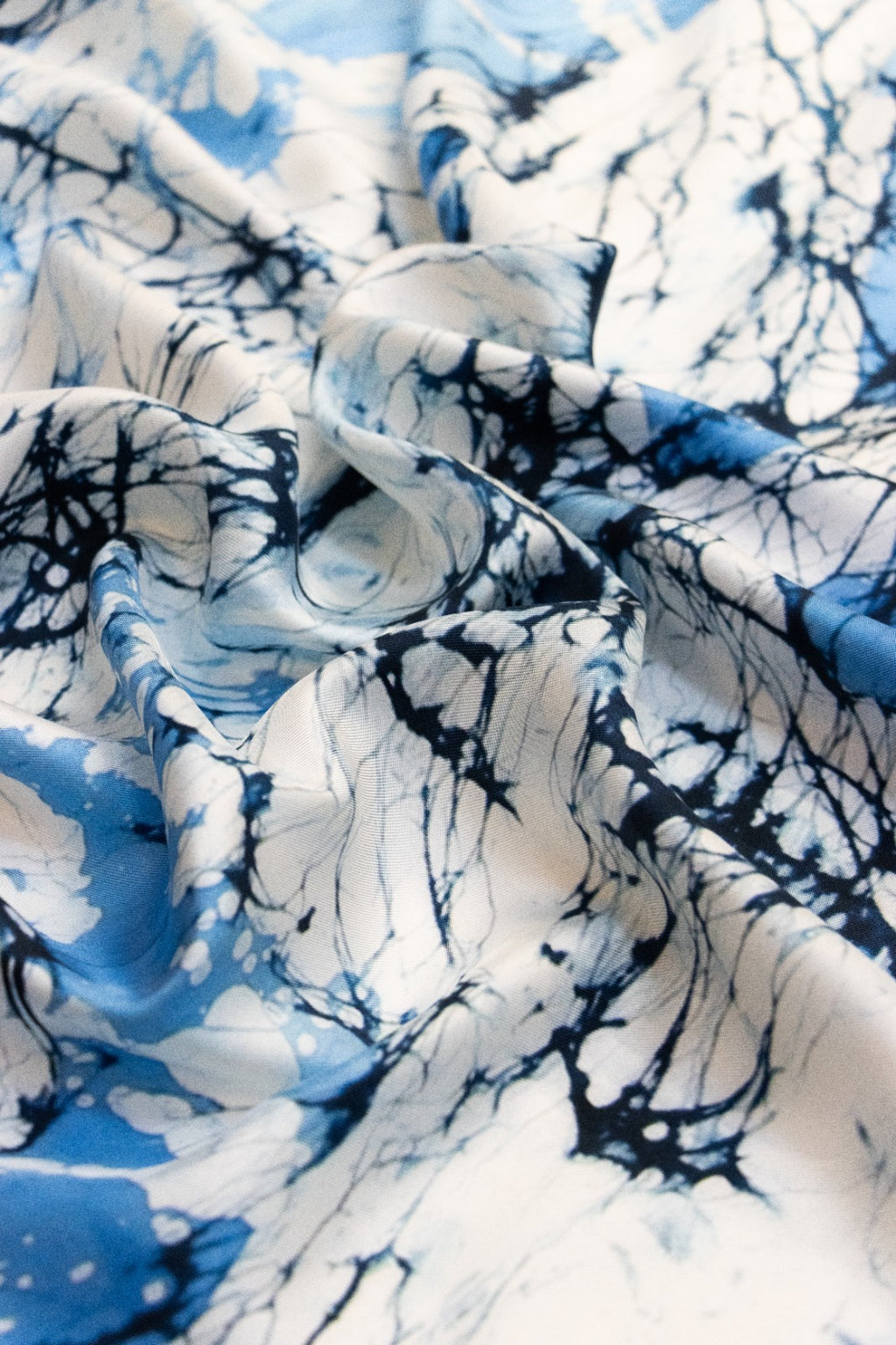 Foulard Classico in Twill di Pura Seta Azzurro e Blu