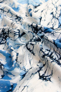 Foulard Classico in Twill di Pura Seta Azzurro e Blu