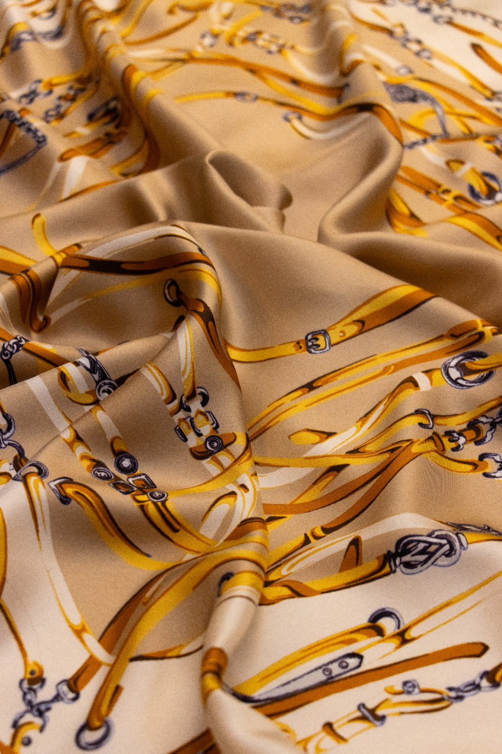 Foulard Classico in Twill di Pura Seta Beige