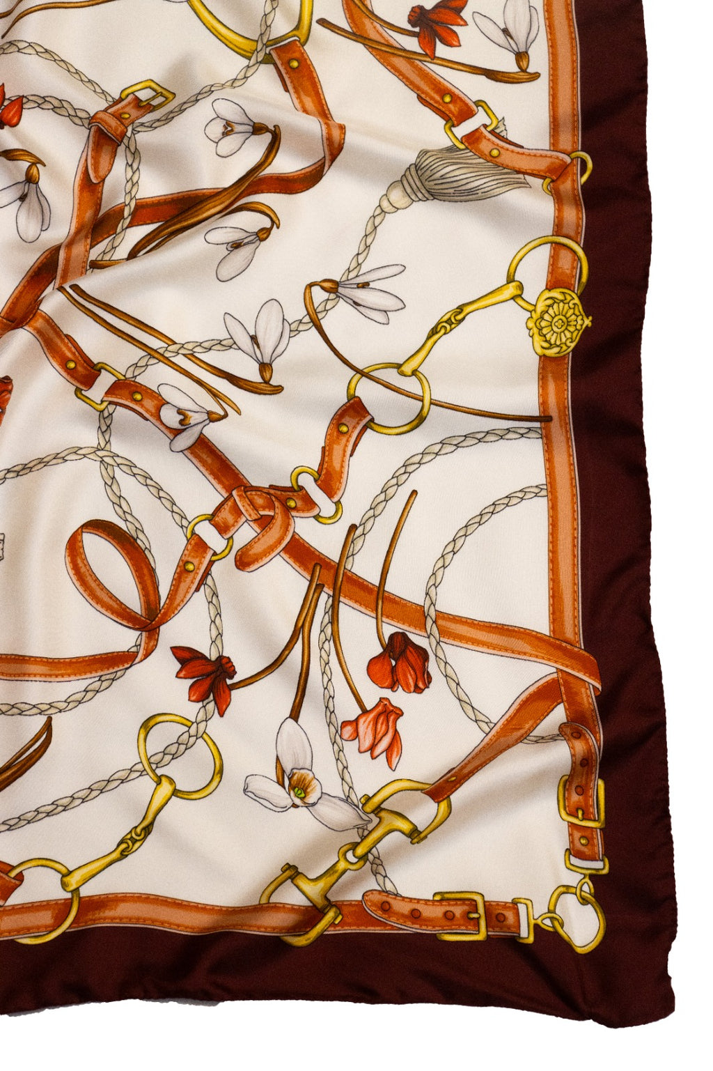 Foulard Classico in Twill di Pura Seta Bordeaux