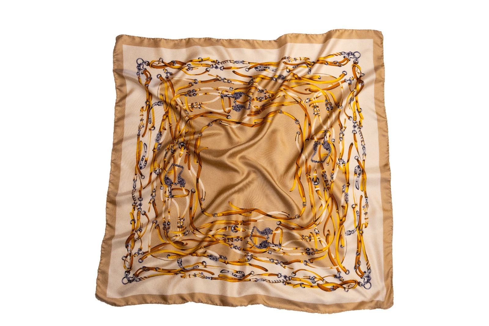 Foulard Classico in Twill di Pura Seta Beige