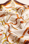 Fularino da collo in Twill di Pura Seta bordeaux