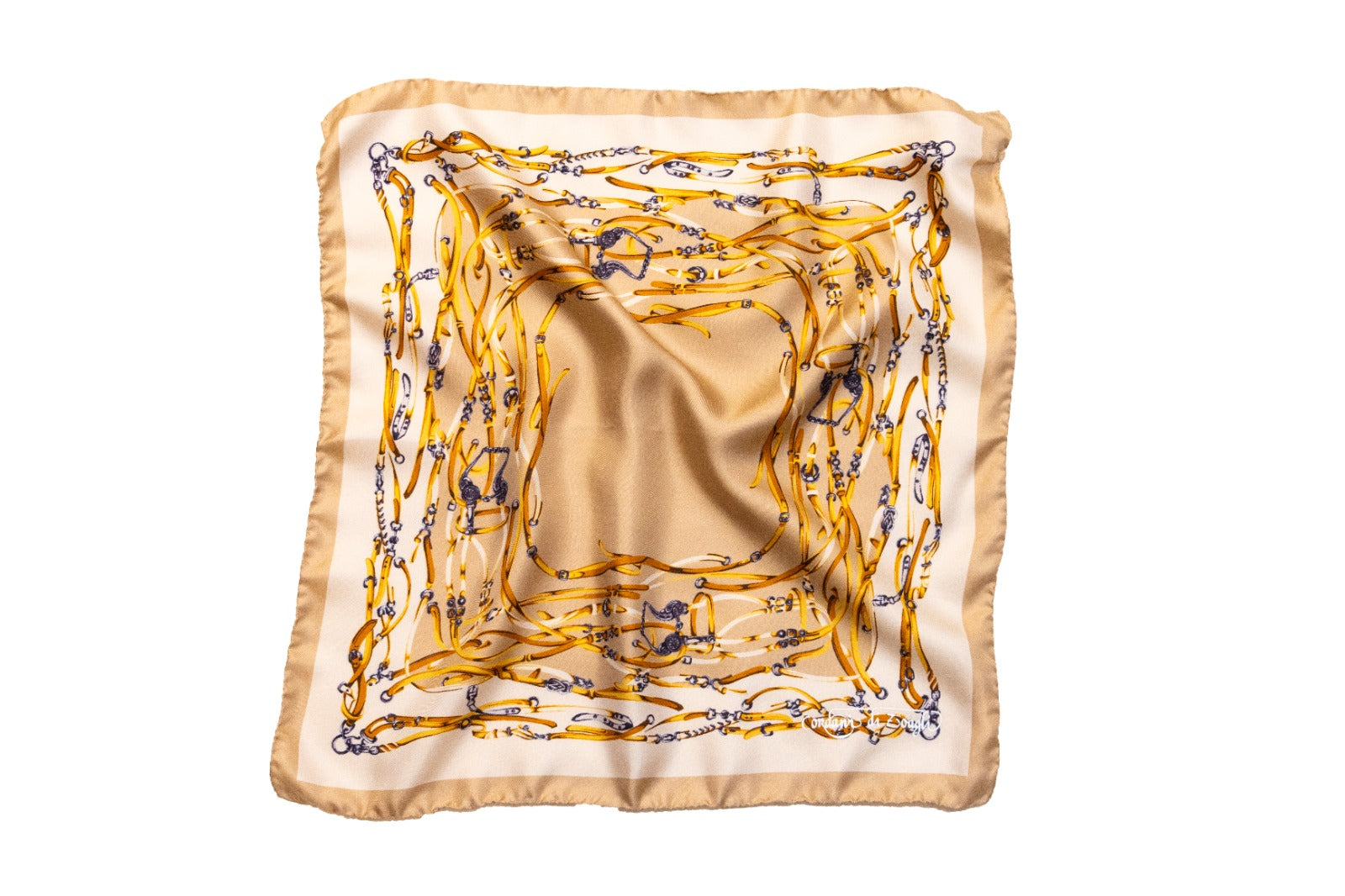 Fularino da collo in Twill di Pura Seta beige