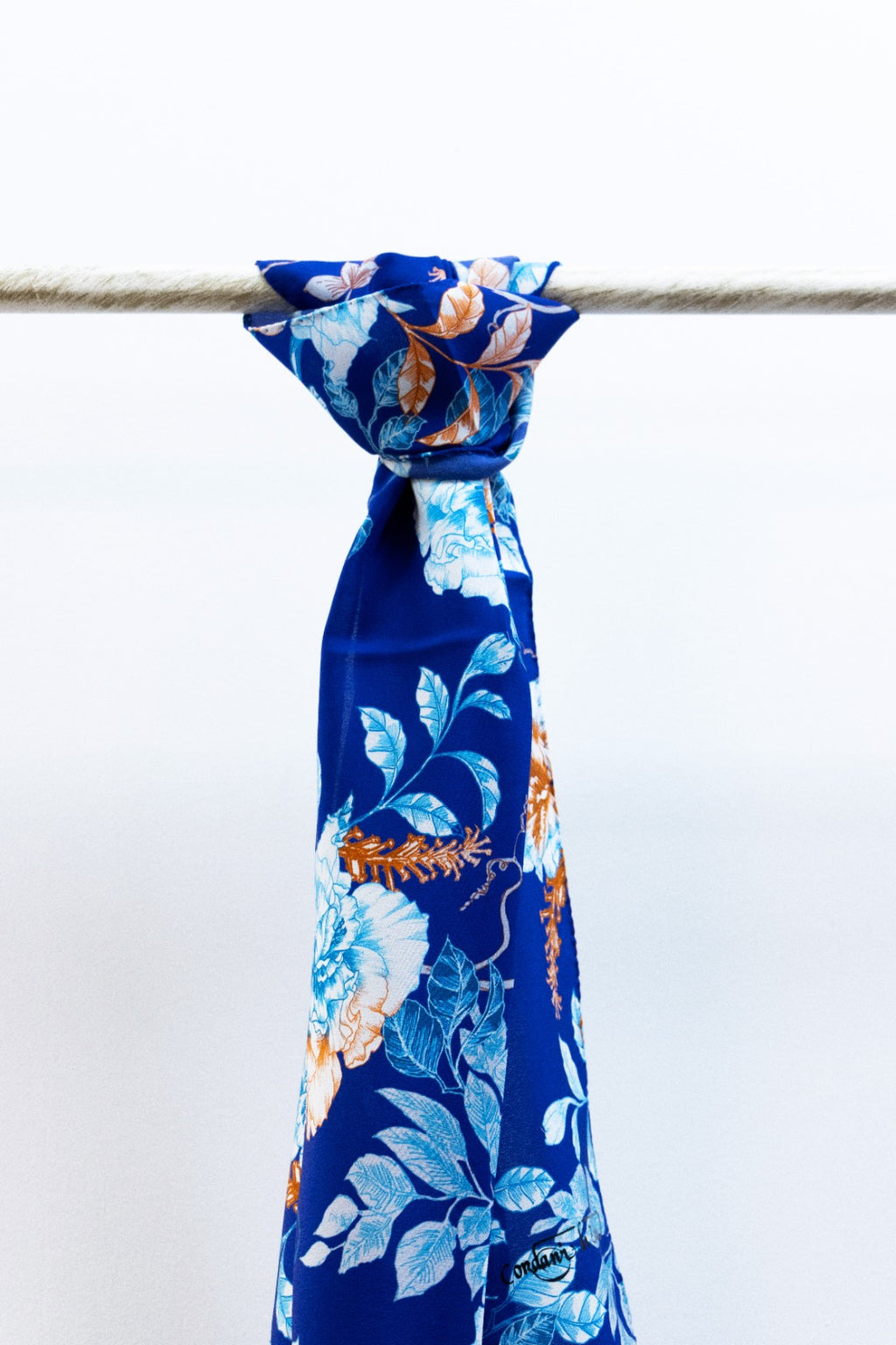 Sciarpa Piccola Seta rose blu
