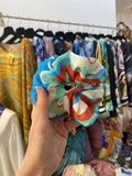 Scrunchies Georgette Pura Seta geometrico