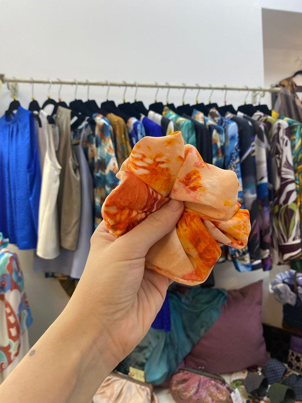 Scrunchies Pura Seta Tramonto Estivo