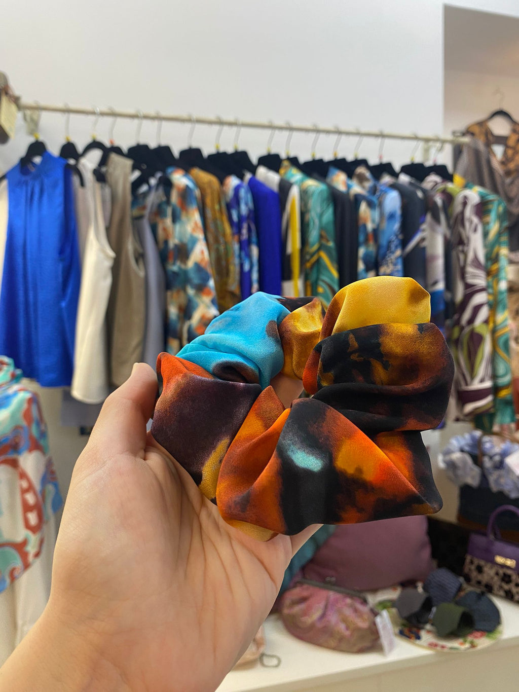 Scrunchies Pura Seta Colori Caldi