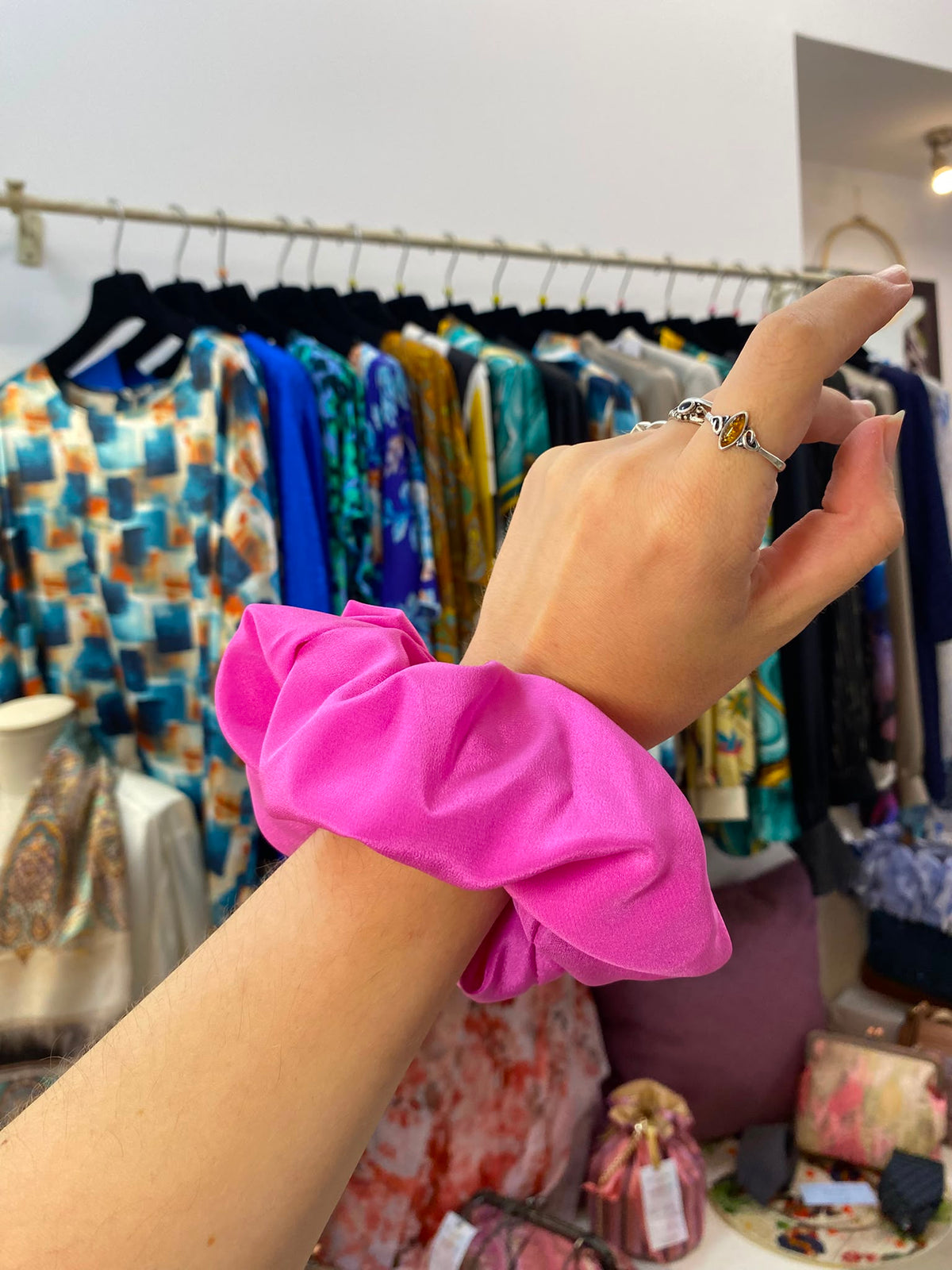 Scrunchies Pura Seta Ciclamino
