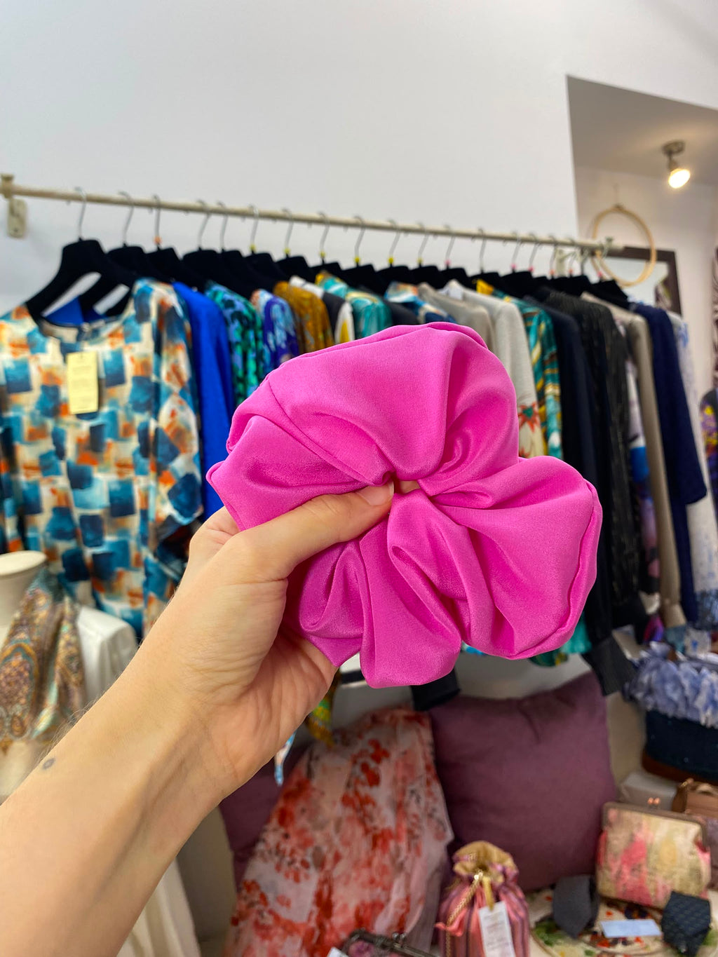 Scrunchies Pura Seta Ciclamino