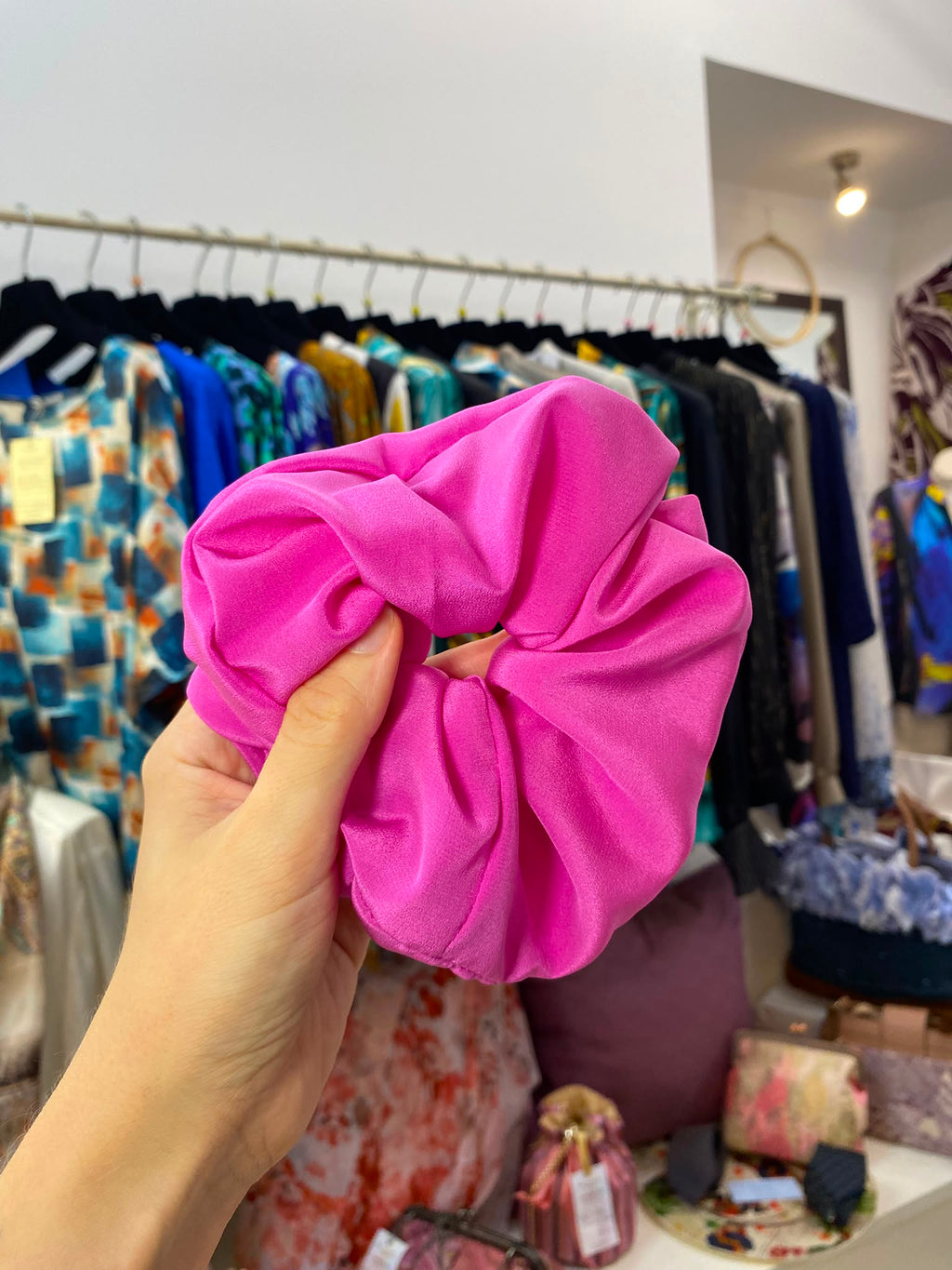 Scrunchies Pura Seta Ciclamino