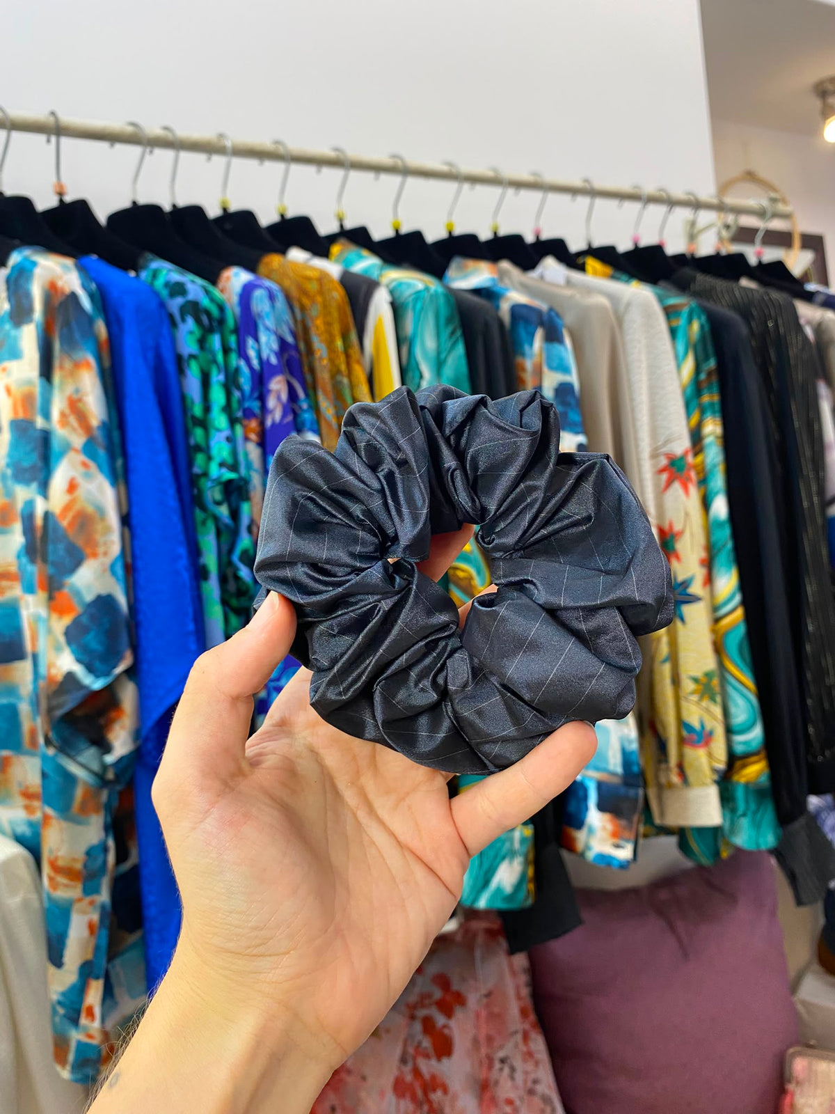 Scrunchies Pura Seta gessato