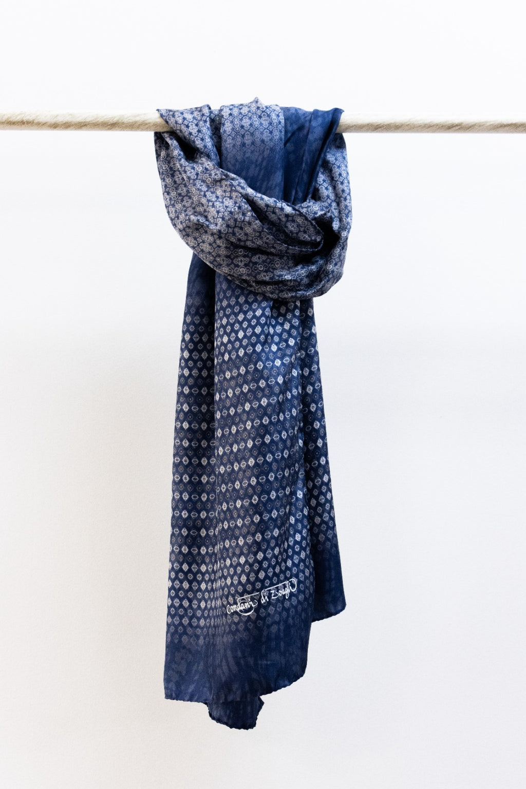 Sciarpa classica in Twill Blu Scuro