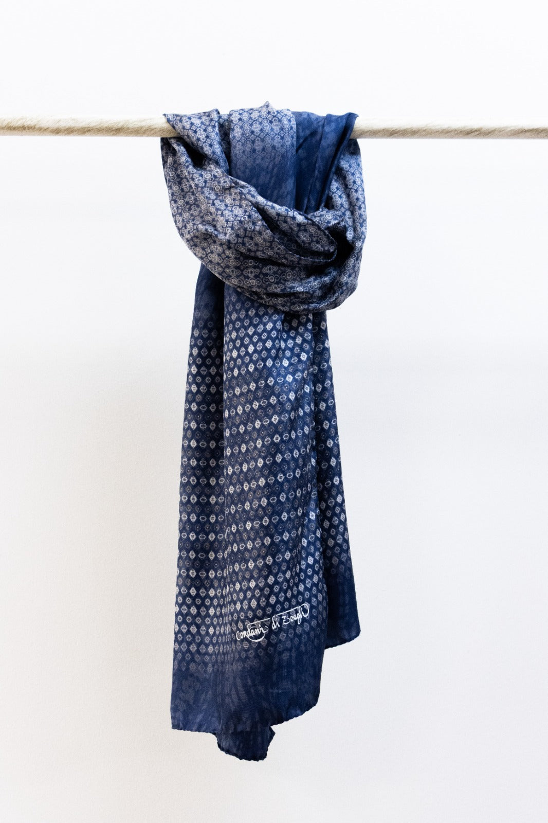 Sciarpa classica in Twill Blu Scuro
