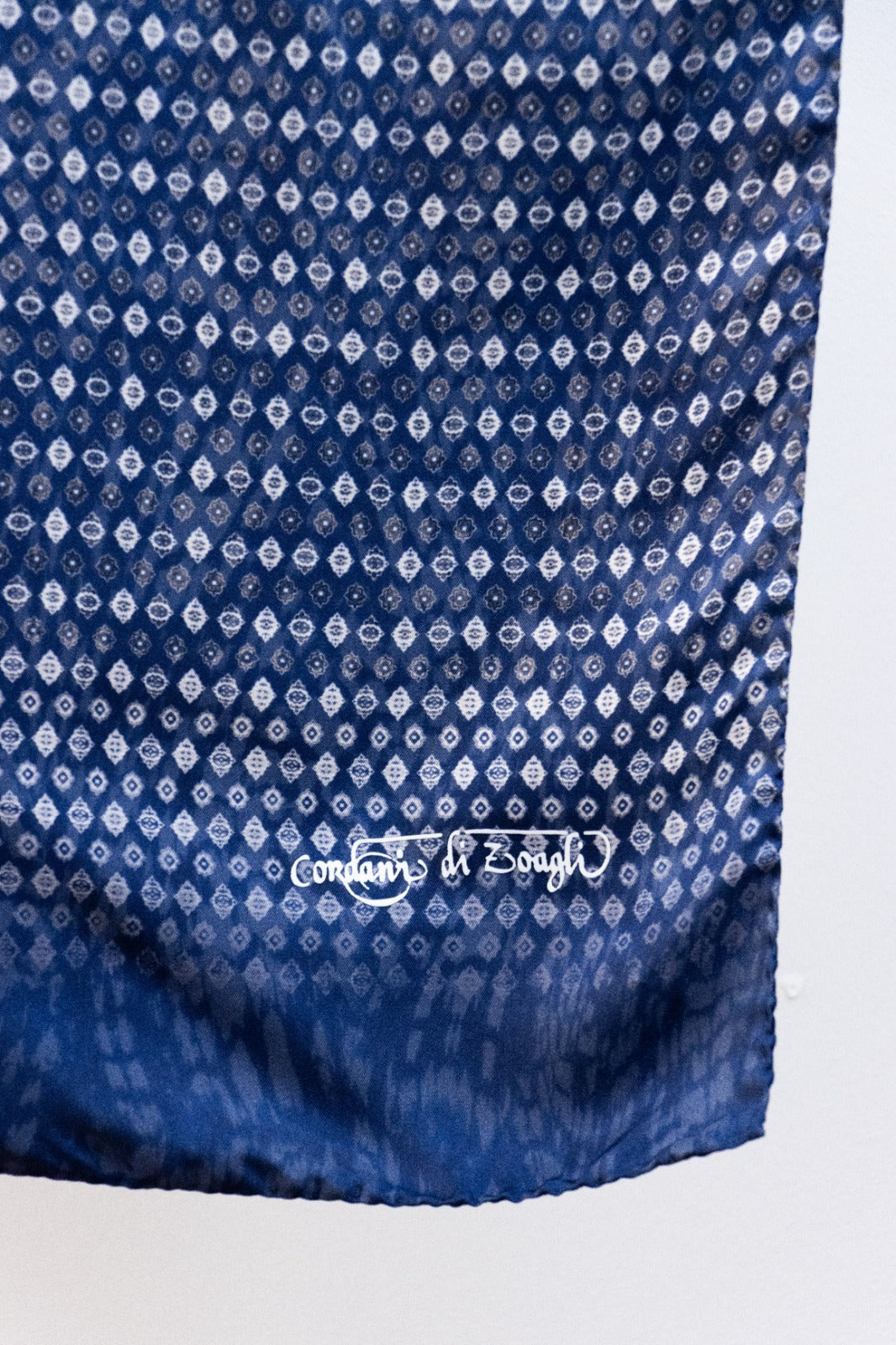 Sciarpa classica in Twill Blu Scuro