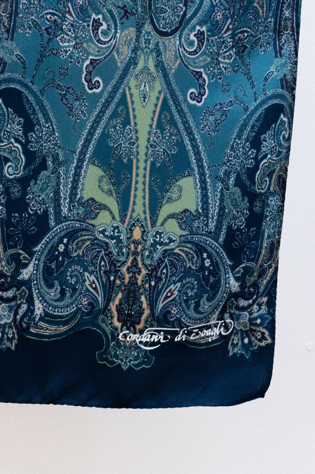 Sciarpa classica in Twill disegno Cachemire Blu