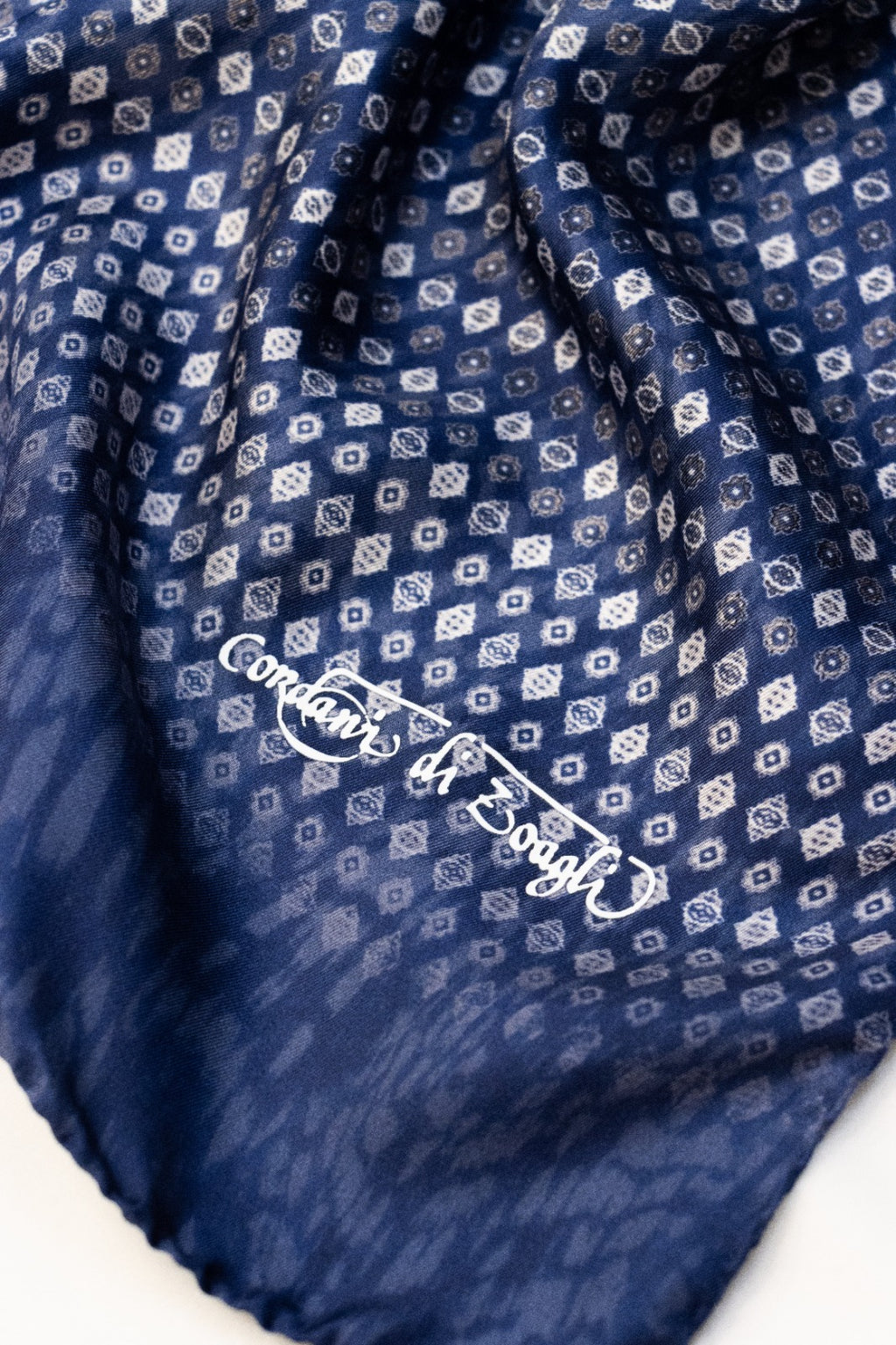 Sciarpa classica in Twill Blu Scuro