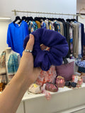 Scrunchies Pura Seta Viola scuro