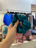 Scrunchies Pura Seta Verde