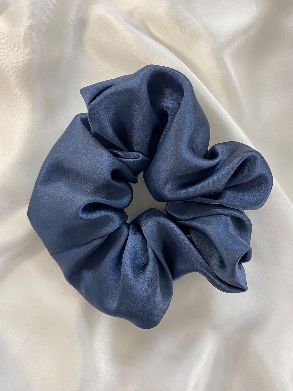Scrunchies Pura Seta Grigioazzurro