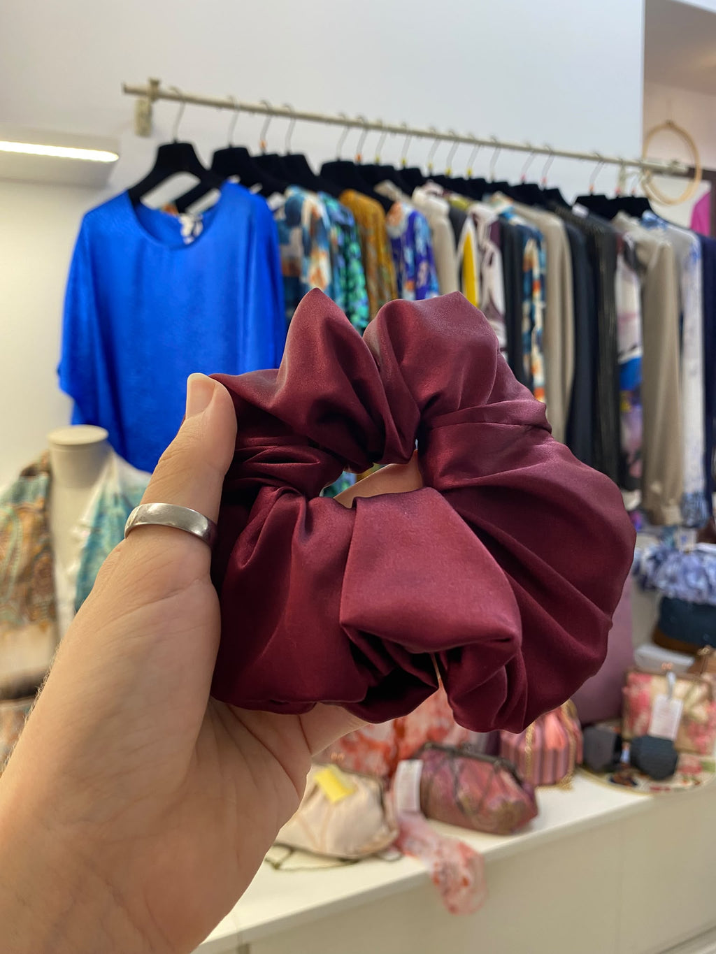 Scrunchies Pura Seta Bordeaux