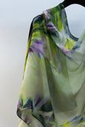 Pashmina Lana e Seta viola e verde acido