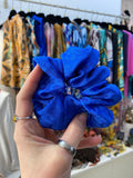 Scrunchies Pura Seta blu cina