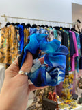 Scrunchies Pura Seta blu sfumato