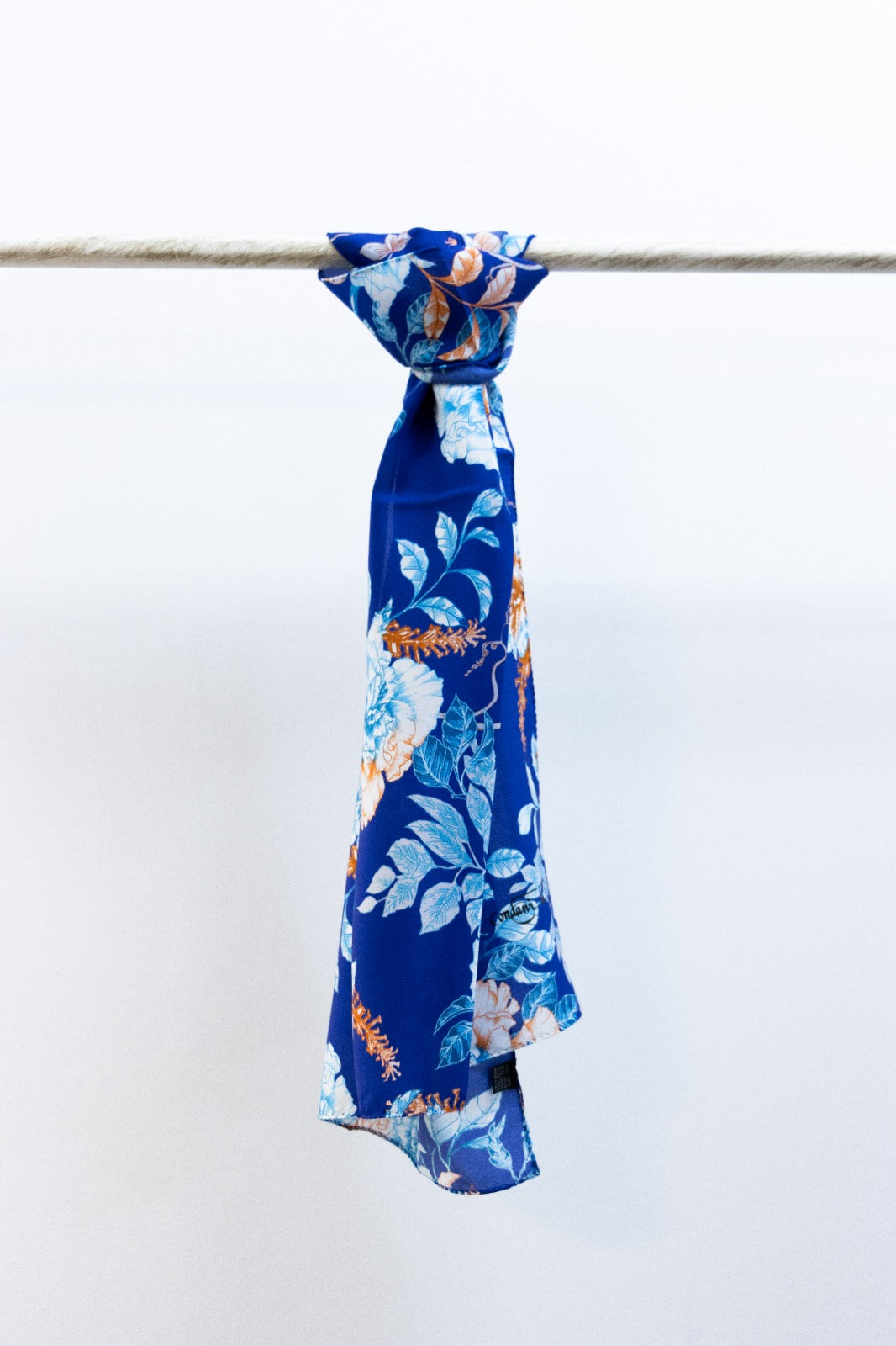 Sciarpa Piccola Seta rose blu